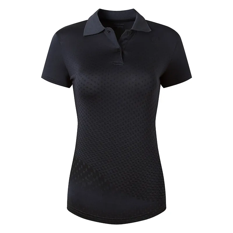 jeansian Women Casual Designer Short Sleeve T-Shirt Golf Tennis Badminton Black2