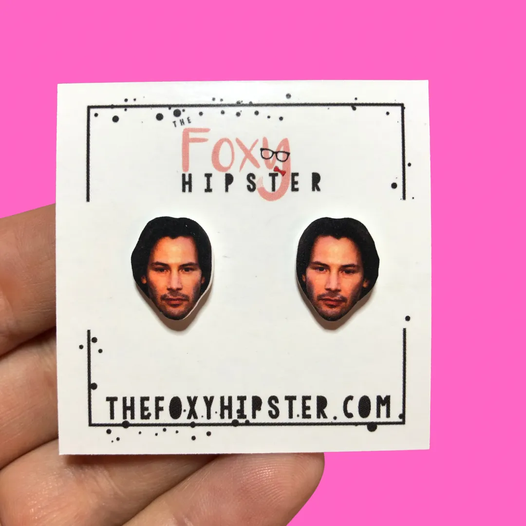 Keanu Reeves Stud Earrings