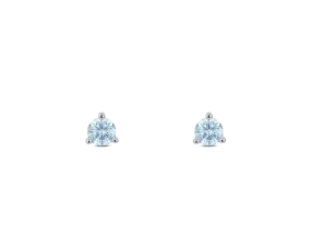 Lab-Grown Diamond ct. tw. Mini Round Brilliant Solitaire Studs | Blue