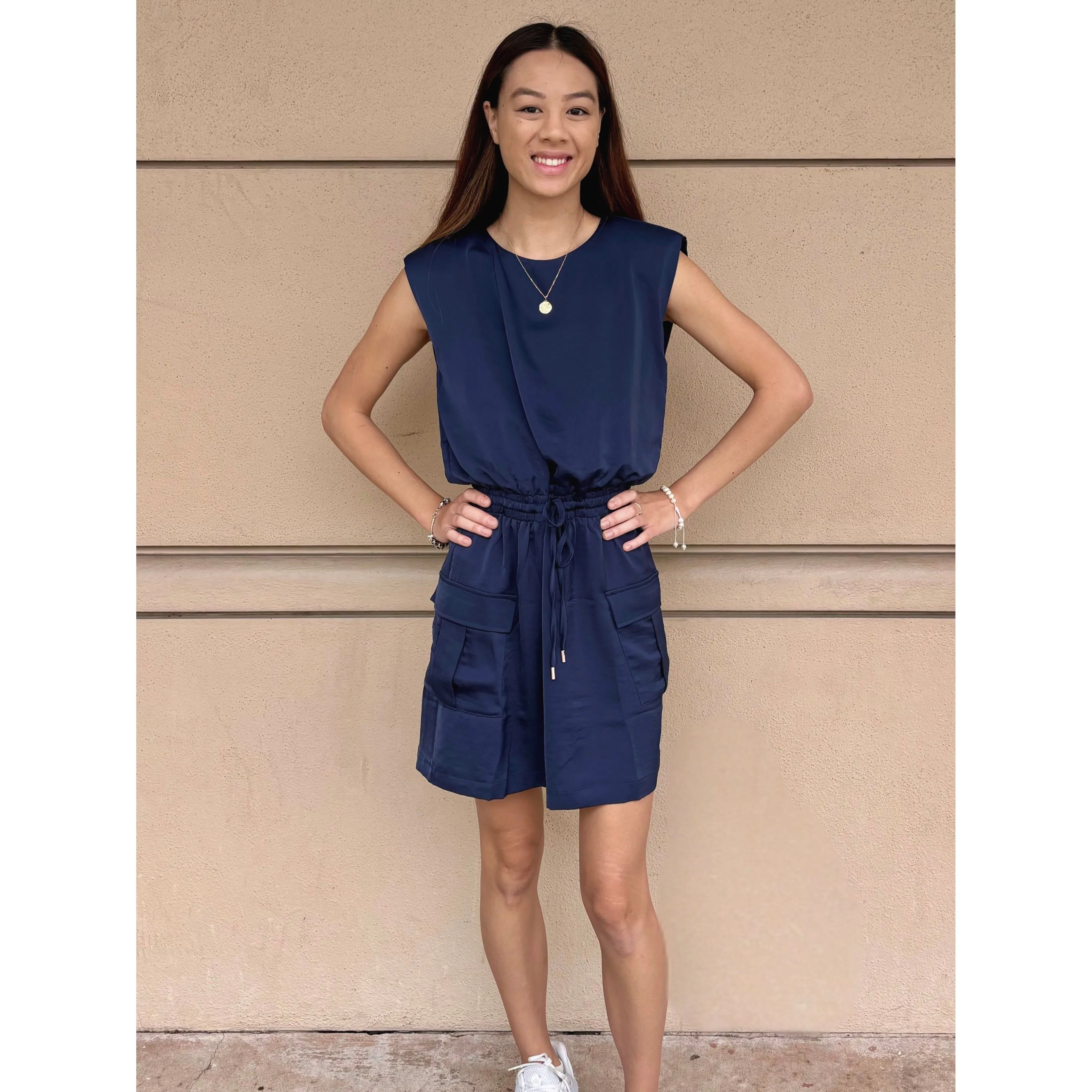 Margo Muscle Tee Cargo Skies are Blue Dress