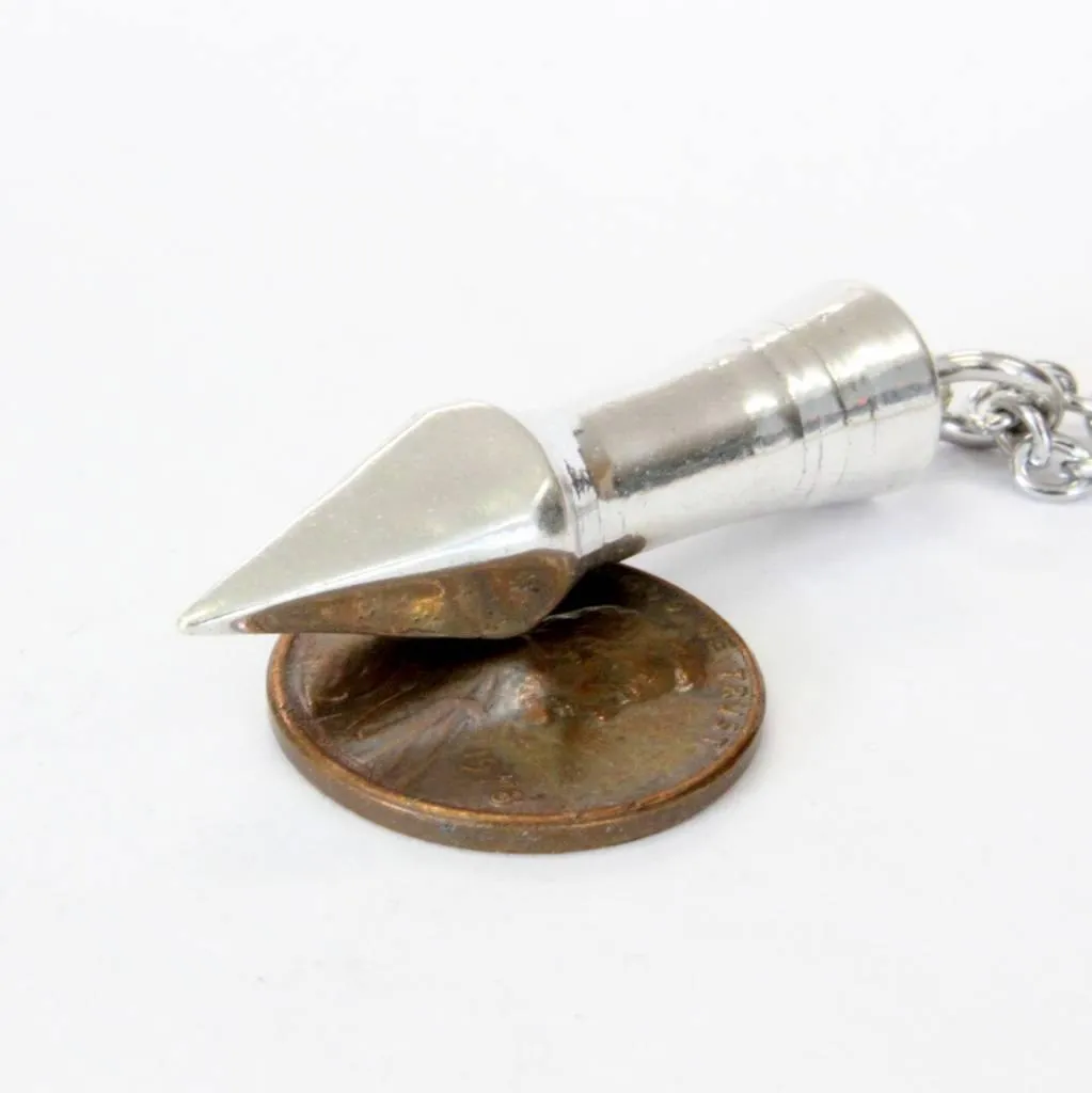 Medieval Silver Bodkin Arrowhead Pendant Necklace in Solid  Sterling Silver