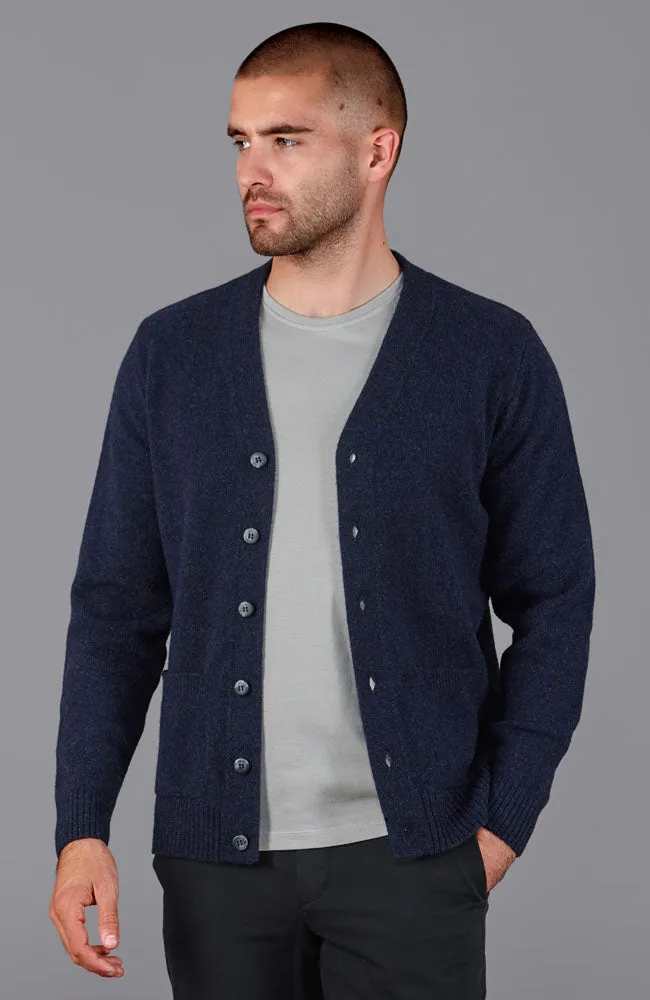 Mens Lambswool Two Pocket Cardigan