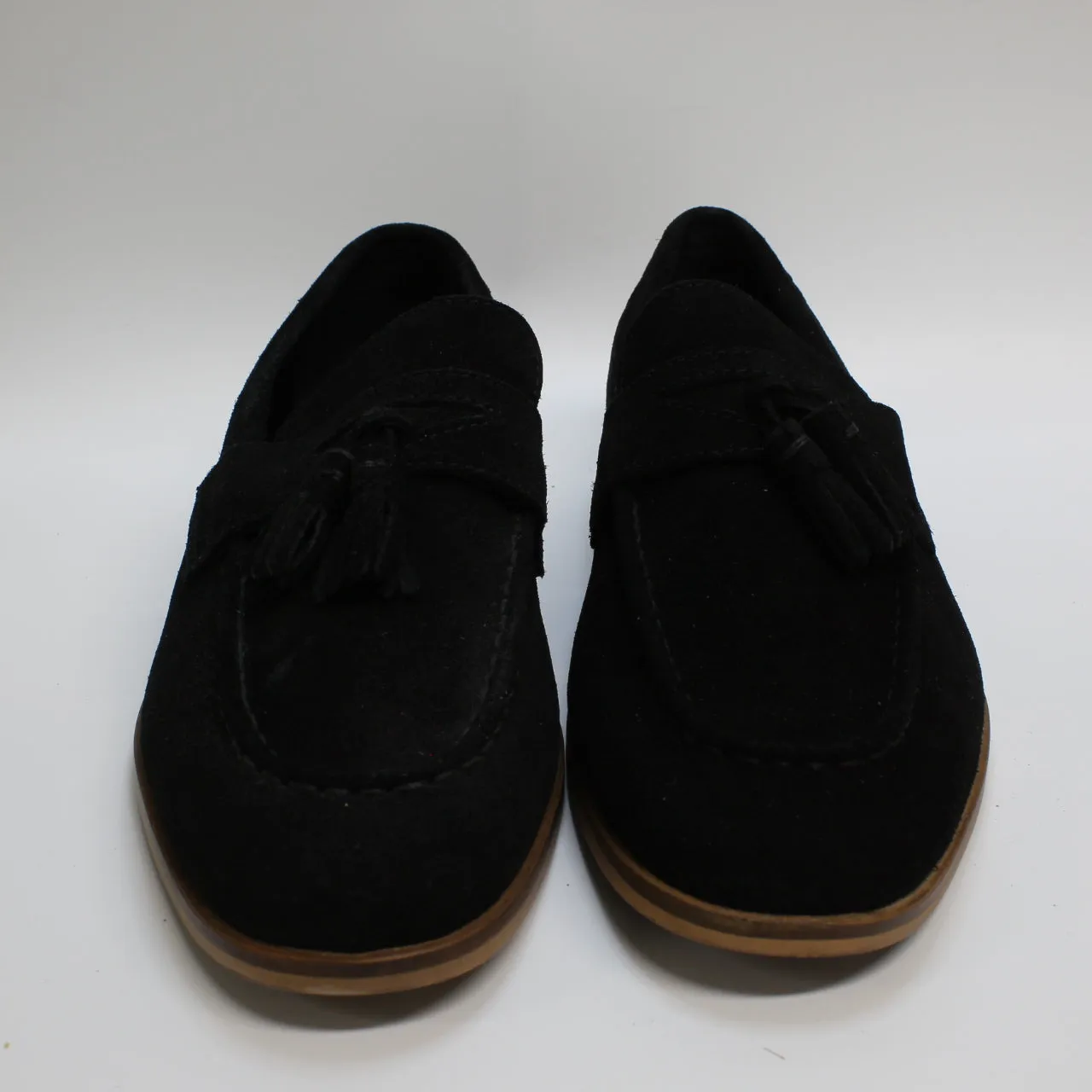 Mens Office Channing Tassel Loafers Black Suede Uk Size 9