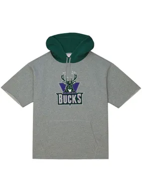 Mitchell & Ness HWC '93 Milwaukee Bucks Short Sleeve Hooded Sweatshirt