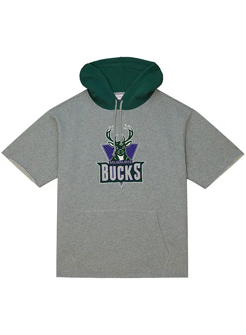 Mitchell & Ness HWC '93 Milwaukee Bucks Short Sleeve Hooded Sweatshirt