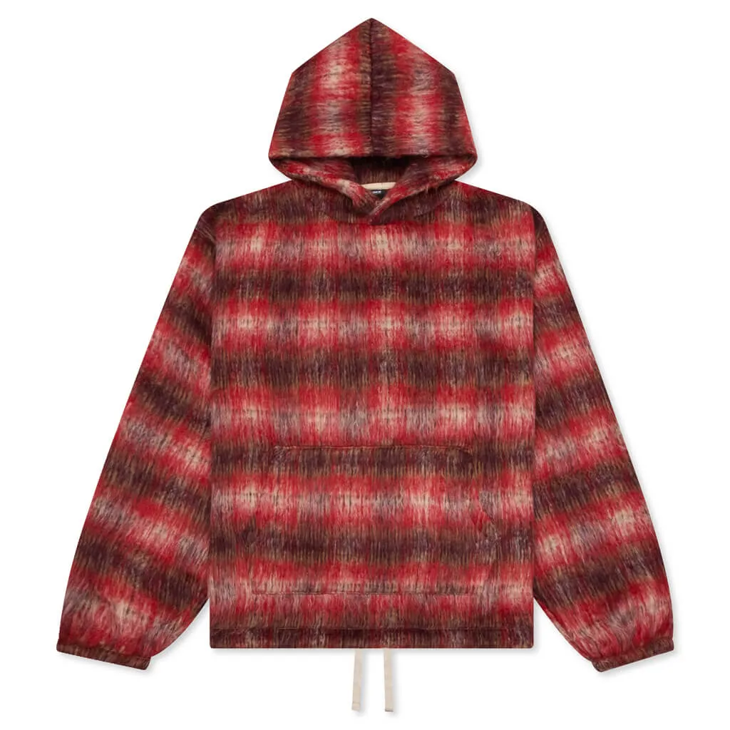 Nameless Poncho Hoodie - Red