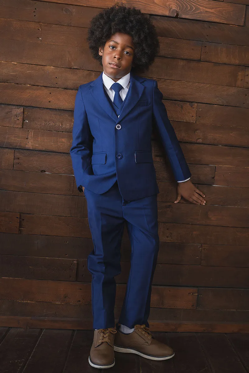 "007" Kids Cobalt Suit (5-Piece Set)