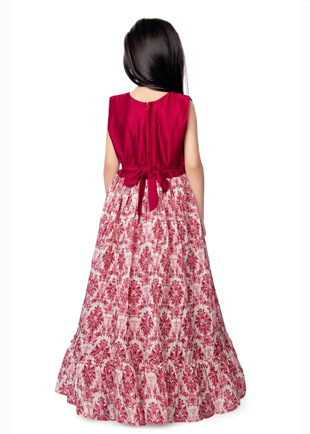 Rani Coloured Ethnic Maxi Dress Gown For Girls