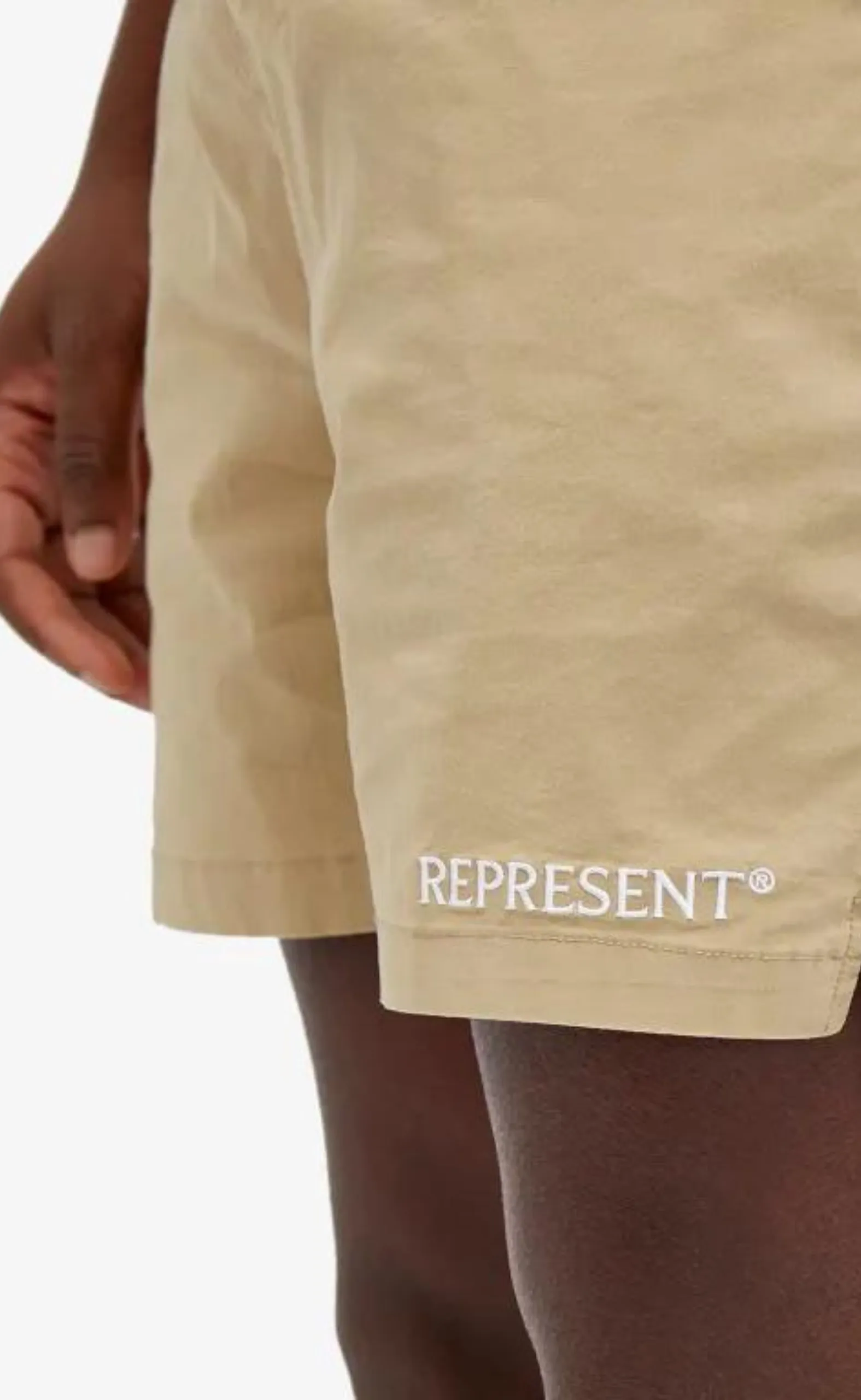 REPRESENT WASHED TAUPE SHORTS