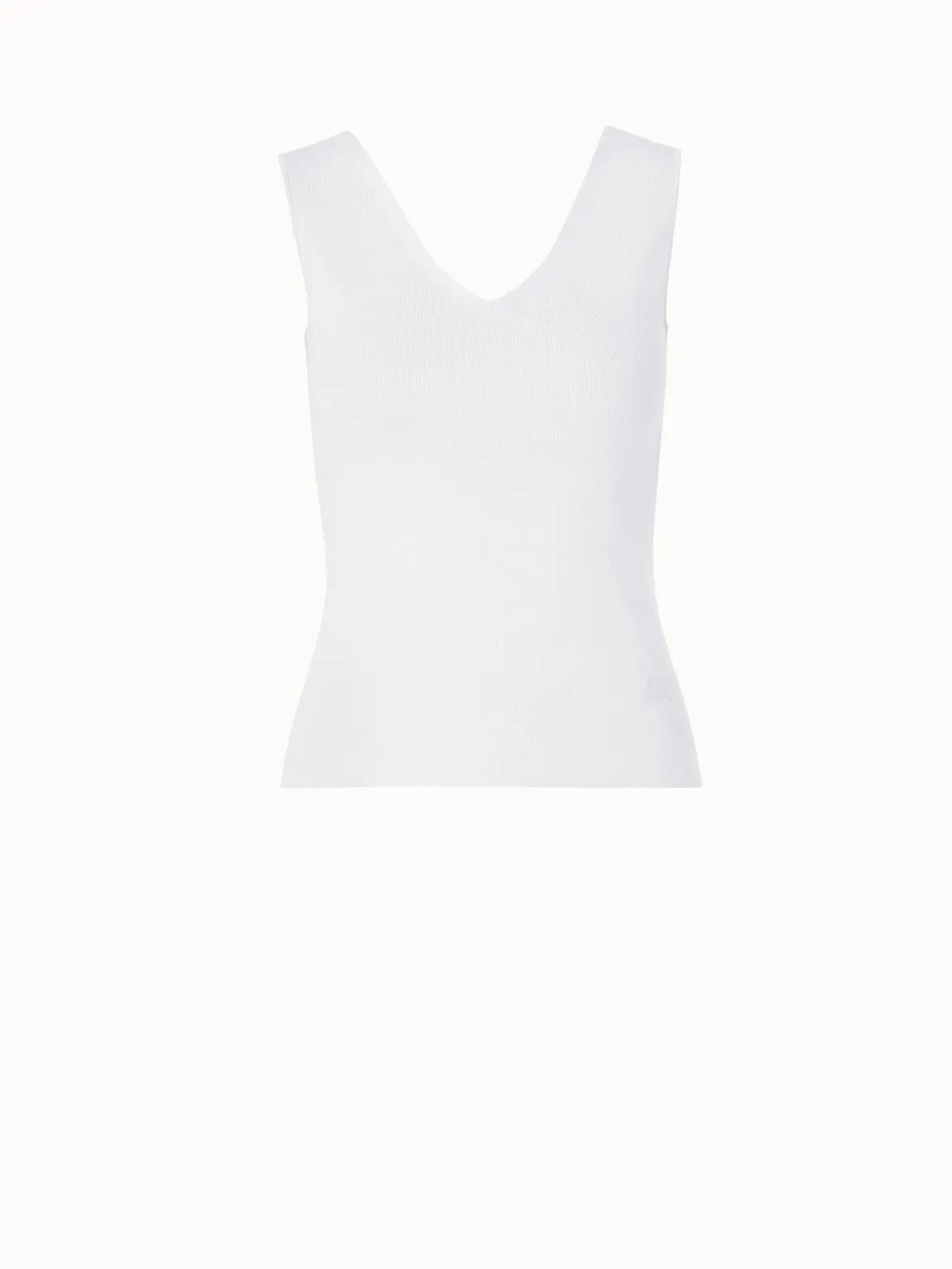 Seiden Stretch Tank Top mit V-Ausschnitt