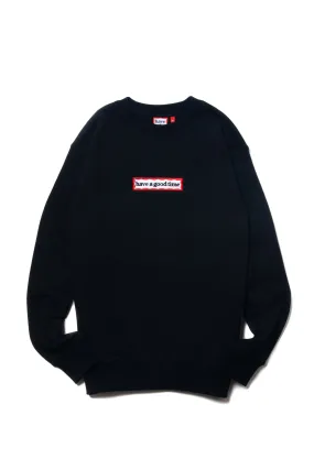 SIDE FRAME EMBROIDERED CREWNECK CO BLACK