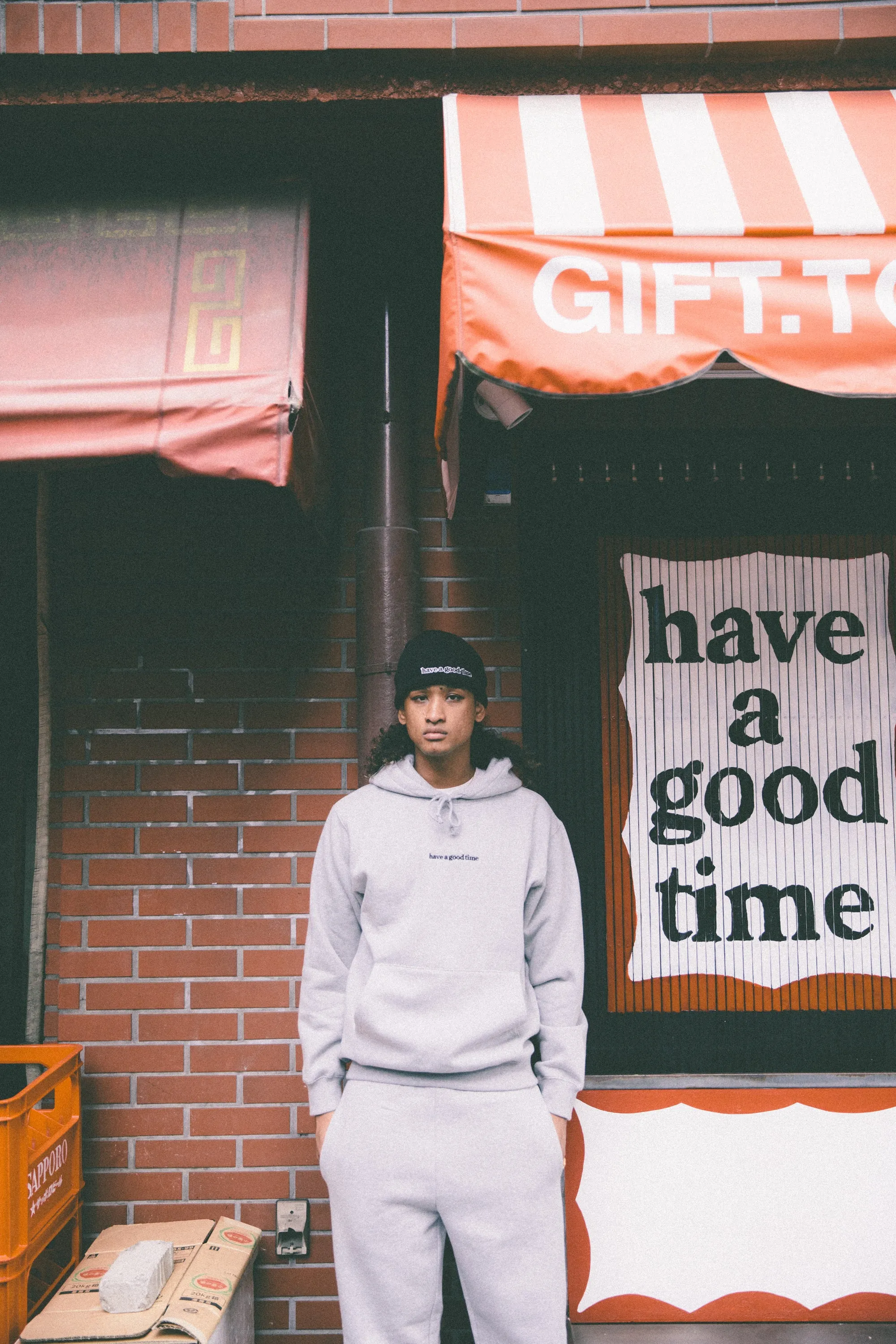 SIDE LOGO EMBROIDERED SWEATPANTS HEATHER GRAY