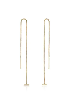 Single Chain Threader Earrings