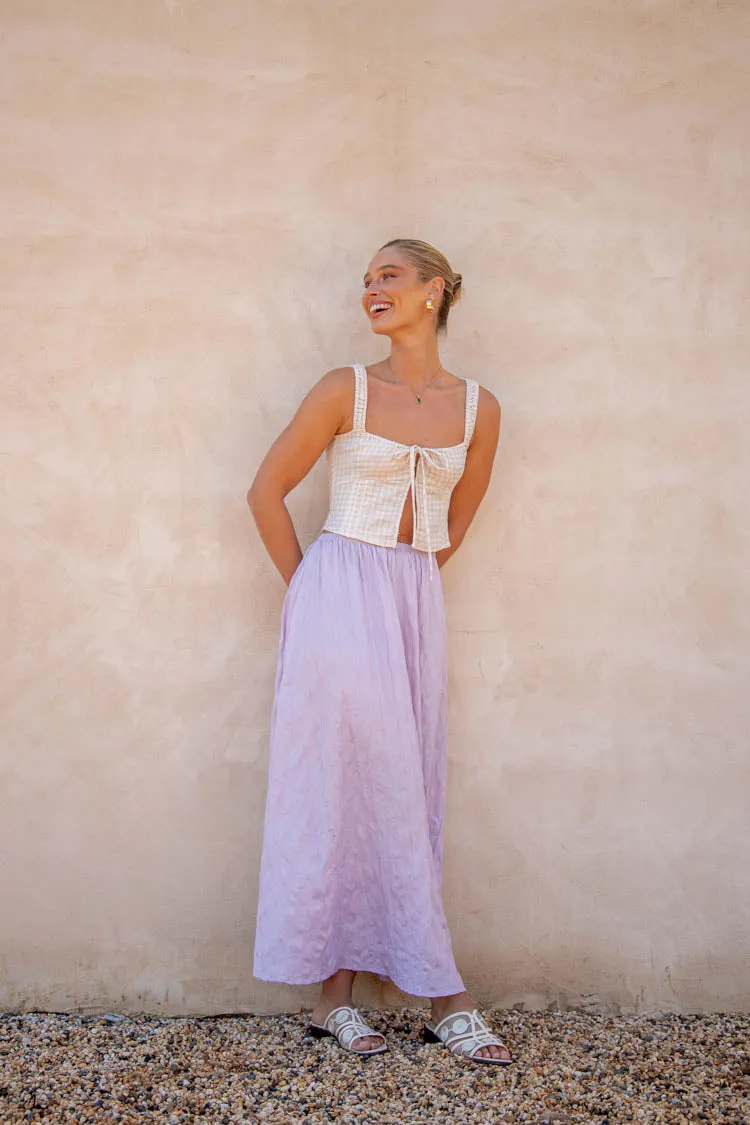 Solara Midi Skirt Lilac