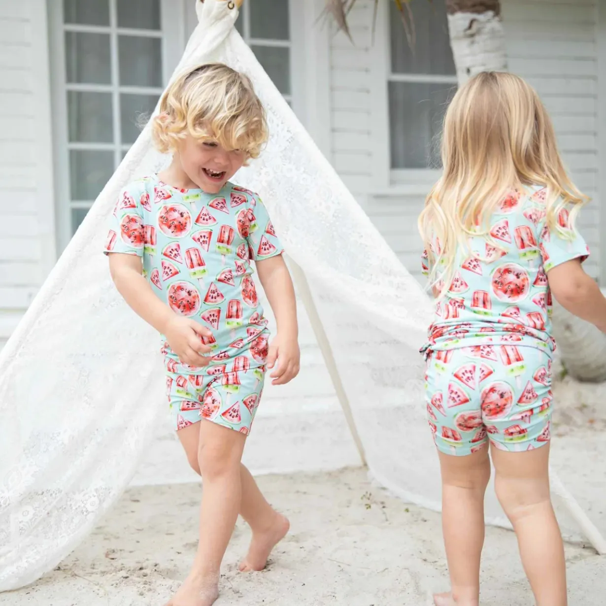 summer toddler lounge pajama set