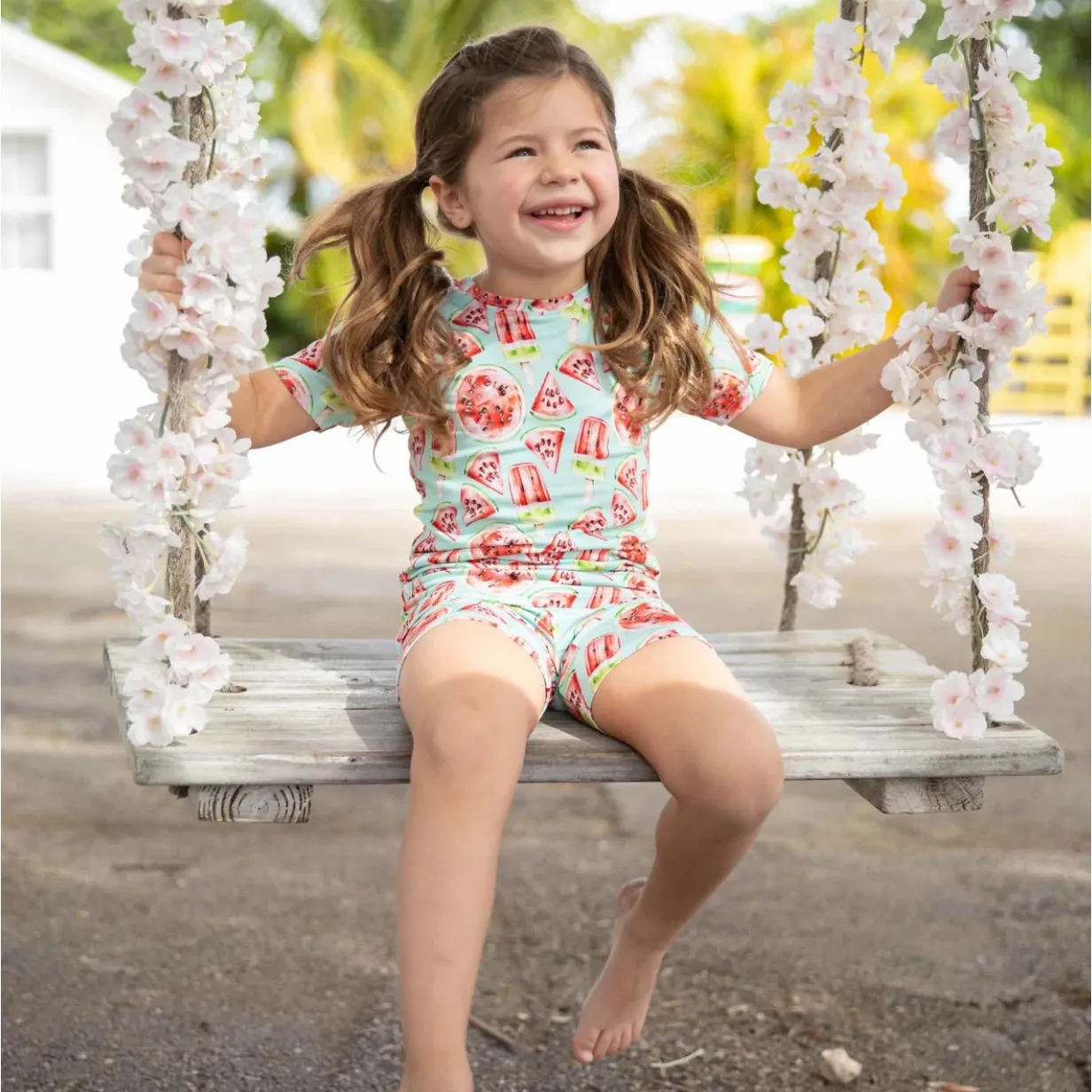 summer toddler lounge pajama set