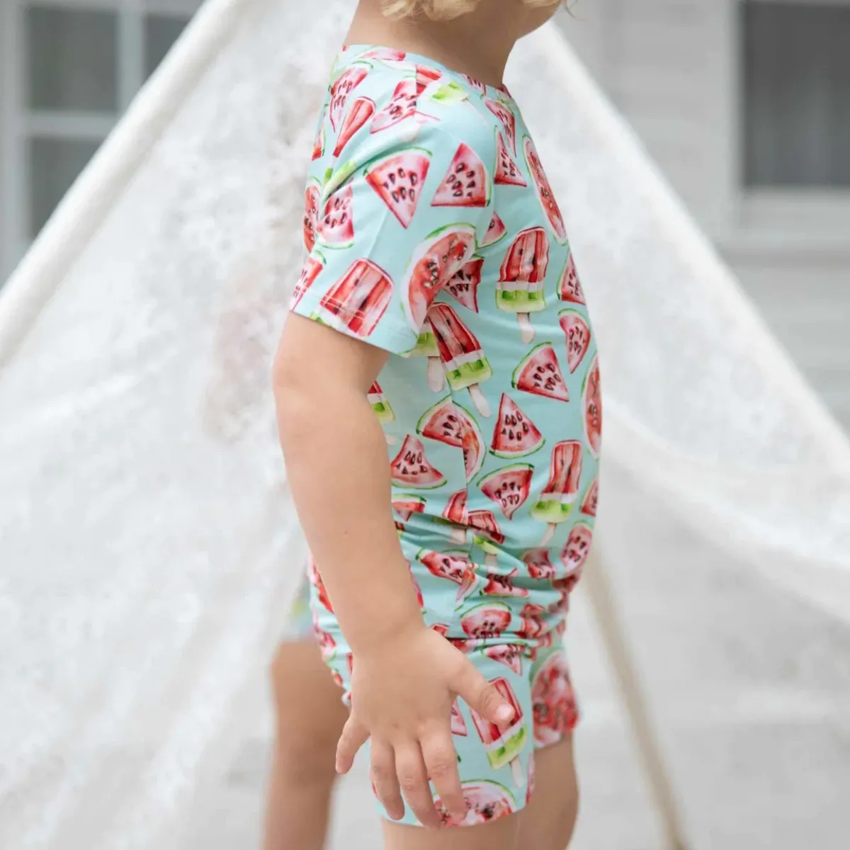 summer toddler lounge pajama set