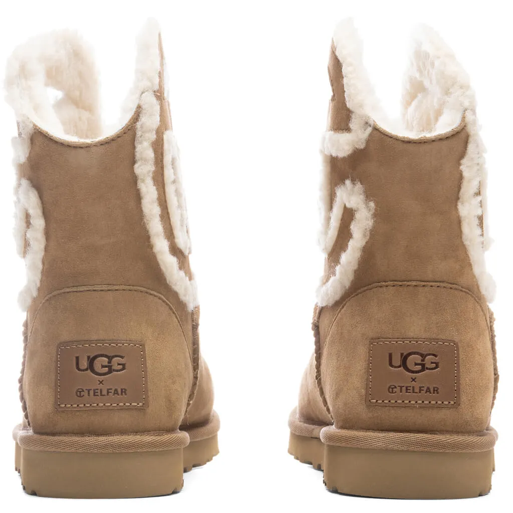 UGG x Telfar Logo Mini Boot - Chestnut