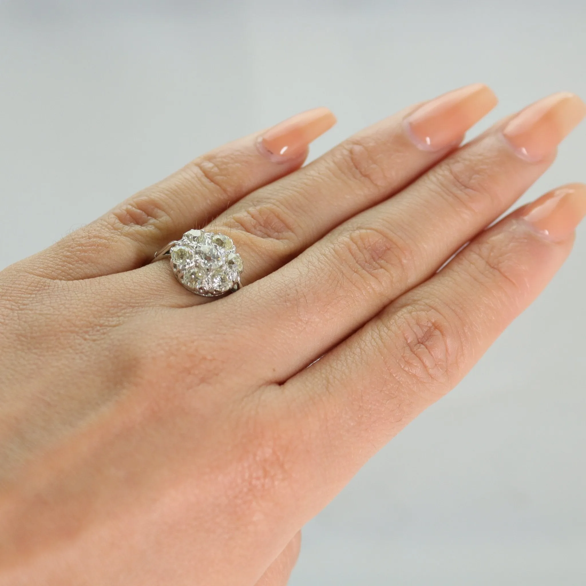 Vintage Diamond Cluster Ring