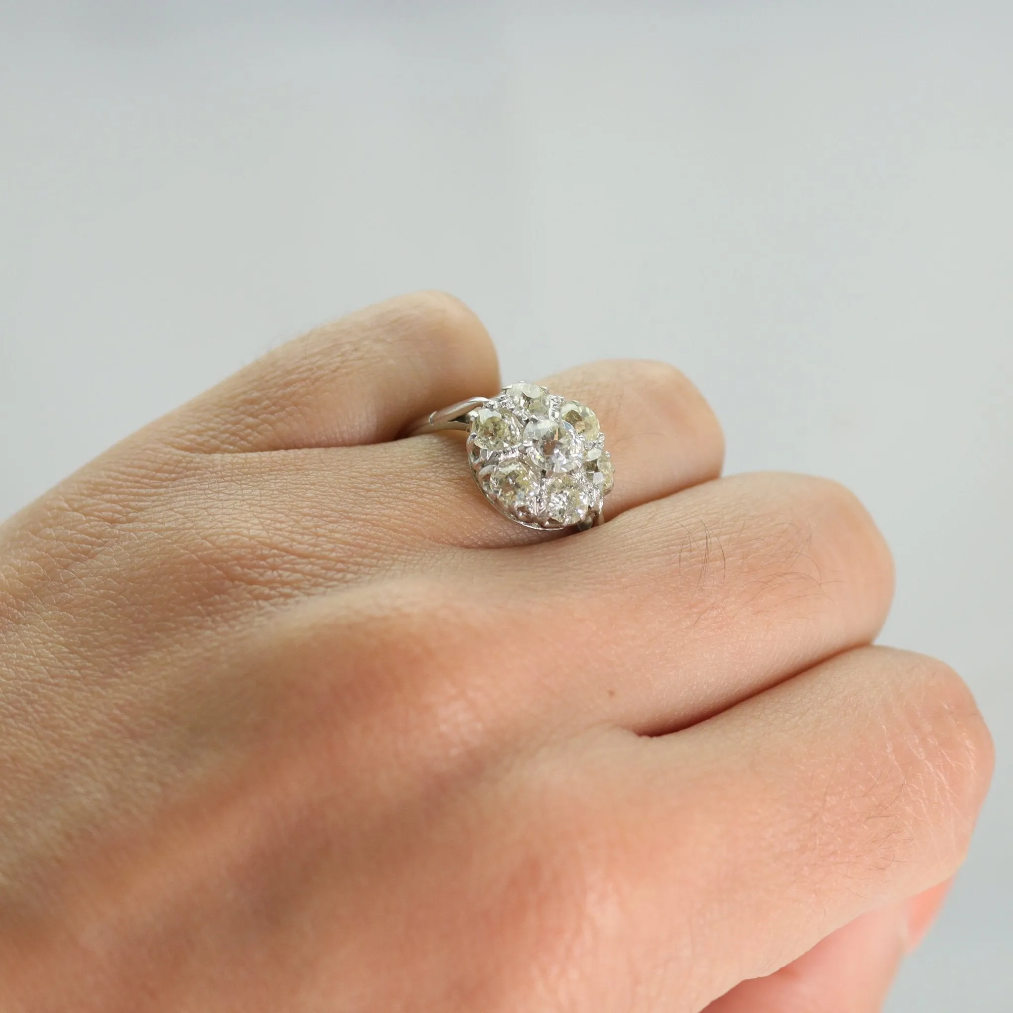 Vintage Diamond Cluster Ring