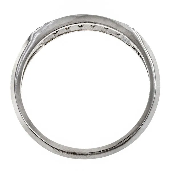 Vintage Diamond Wedding Band, Platinum