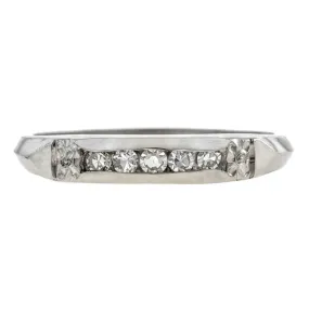 Vintage Diamond Wedding Band, Platinum