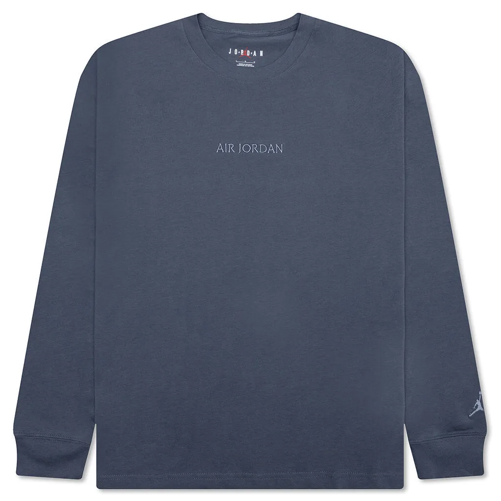 Wordmark Long-Sleeve T-Shirt - Diffused Blue