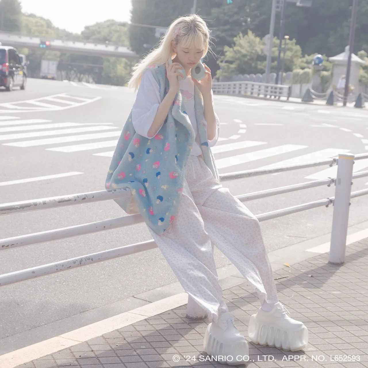 【受注予約】Print Pajamas Pants / White / Little Twin Stars x MIKIOSAKABE / MSLTPJP01